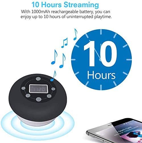 Shower%20Radio%20Bluetooth%20Speaker%205.0,%20JoyGeek%20Waterproof%20Wireless%20Bathroom%20Music%20with%20Suction%20FM%20Microphone%20Hands-Free%20Calling%2010%20Hours%20LCD%20Clock%20Display%20SD%20Card%20Play%20for%20%C3%8EPhone%20%C3%8CP%C3%81d%20Samsung%20-%20Image%203