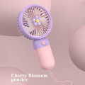 Summer Keychain Ceiling Fan Portable USB Rechargeable Ultra Light Handheld Flower Mini Fan. 