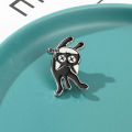 Cartoon Pin Creative Black Cat Cartoon Novelty Enamel Pin. 
