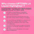 Uptown LA Illuminator Liquid Highlighter for face Pink Silver Gold Color. 