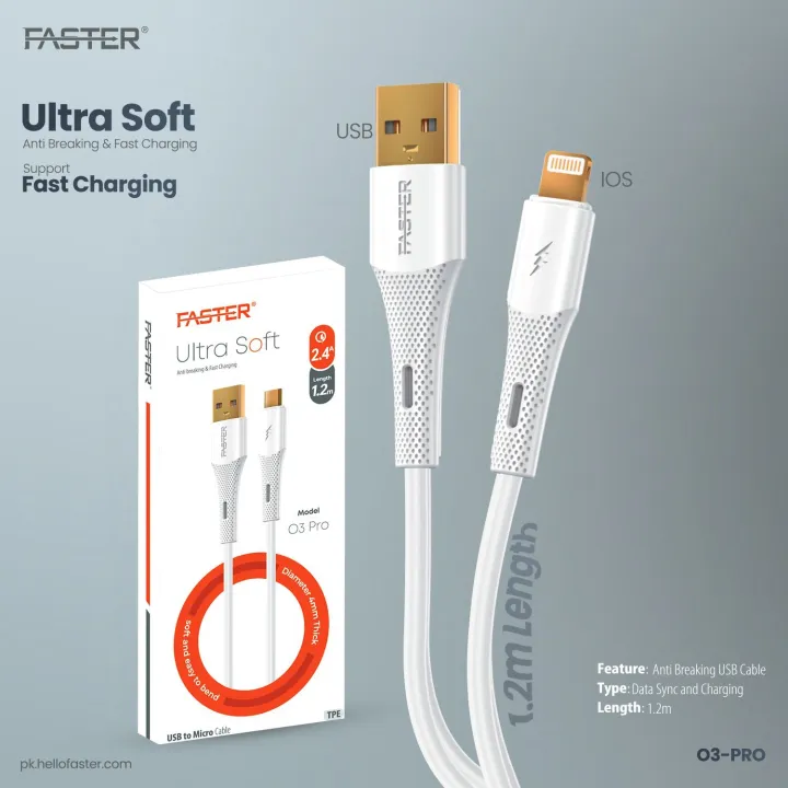 USB to Lightning Fast Charging Cable – High Speed Data & Power Cord for ...