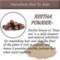 100% Natural Reetha Powder (Soapnut) – Herbal Hair Cleanser & Scalp Detox for Dandruff Control, Hair Fall Reduction & Smooth Shiny Hair – Gentle Skin & Hair Wash – 100g Organic Ayurvedic Powder. 