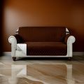 Sofa Cover Quilted Dark Brown - 2115 - 1+1+2+3 Seat (For 7 Seater Sofa Set) - Quilted Sofa Cover Set - Stretchable Sofa Cover Set - Quilted Couch Protector Set - Sofa Cover Set - Quilted Furniture Cover Set - Vouis London. 