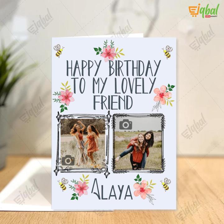 Customized Greeting cards for Birthday, Wedding, Anniversary, Love & Eid Picture Cards & Party Gifts