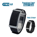 VYNO Strap Smart Band Fitness Tracker, 24/7 Activity and Sleep Tracker with Heart Rate, Upto 30 Days Battery Life, Upto 27 Sports Modes, Strength Training, HYROX, No Subscription Required for Android Pakistan First Smart Band. 