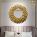 Exclusive Metal Leaf Mirror Wall Decor. 