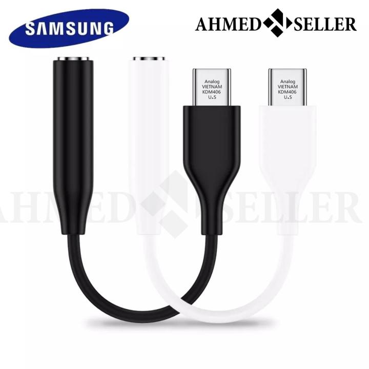 Usb Type C To 3.5mm Aux Adapter Type-c 3 5 Jack Audio Cable Original for Samsung Galaxy S21 Ultra S20 Note 20 10 Plus Tab S7 S7+