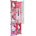 Hello Kitty Fiber Plastic Storage Cabinet & Wardrobe - Pink. 