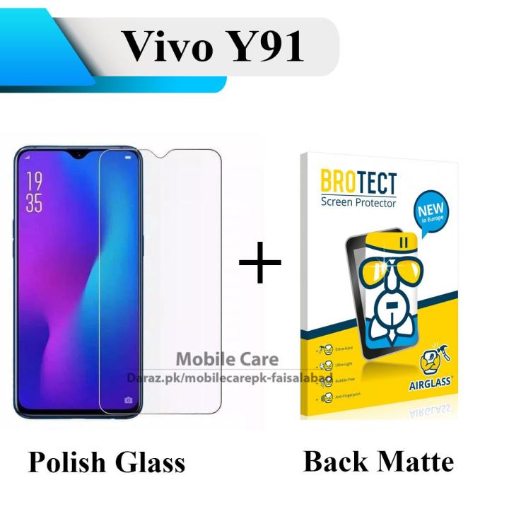Vivo%20Y91%20Tempered%20Glass%20Screen%20Protector%20Polish%20Glass%20Back%20Matte%20Soft%20Film%20-%20Image%202