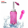 300ml Nasal Rinse Wash Push Button Self Draining Neti Pot For Congestion Sneezing Pollution Flu Cold Smog Dry Passage and Allergy With Two Color Options of Blue and Purple Waterpulse NetiPot by SZASELLS. 