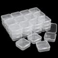 6Pcs Small Boxes Square Transparent Plastic Jewelry Storage Case Finishing Container Packaging Storage Box for Earrings Rings. 