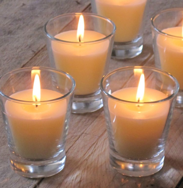 Set of 3 Scented Candles in Beautiful Mini Glass