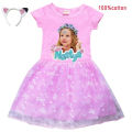 Dance Like Nastya Show Clothes Baby Girls Sleeveless Casual Dresses with Small Bag Kids Cartoon Wedding Party Princess Vestidos. 