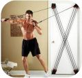 X Factor Door Gym to Make Home Gym For Harder Training  Exercise Resistance Tubes Fitness Body Building Stronger- Black & Red. 