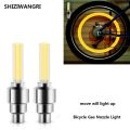 Bike Light With No Battery Mountain Road Bicycle Bike Lights LEDS Tyre Tire Valve Caps Wheel Spokes Light LED. 