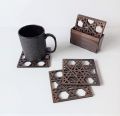 Tea Coffee Coaster, Placemat, Brown Color, Beautiful Pattern. 