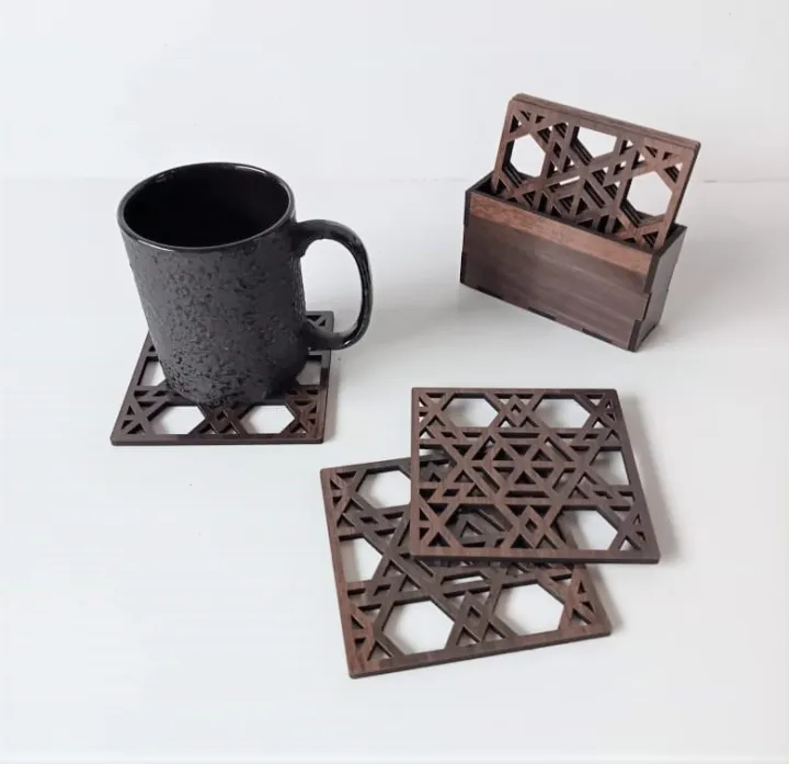 Tea%20Coffee%20Coaster,%20Placemat,%20Brown%20Color,%20Beautiful%20Pattern%20-%20Image%202