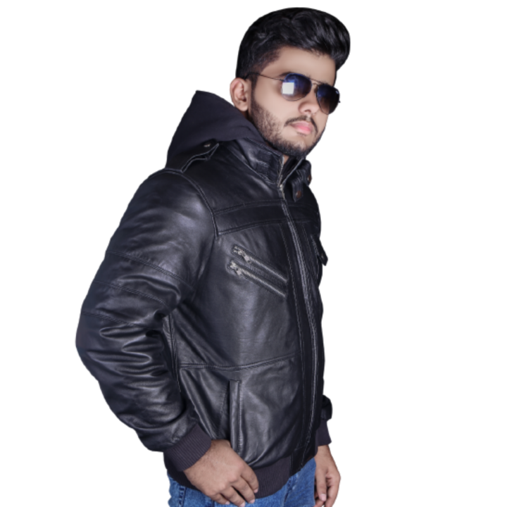 Heavy Black Leather outlet Lined Jacket