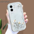 Hontinga for Infinix Smart 9 Hot 50i Back Cover Multicolor Flower Phone Case Wavy Curved Edge Soft Silicone Cover. 