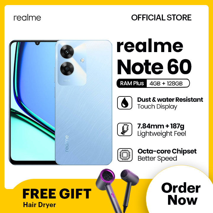 Buy realme Note 60 | 4GB RAM + 128GB ROM (Get Free Gift Hair Dryer)