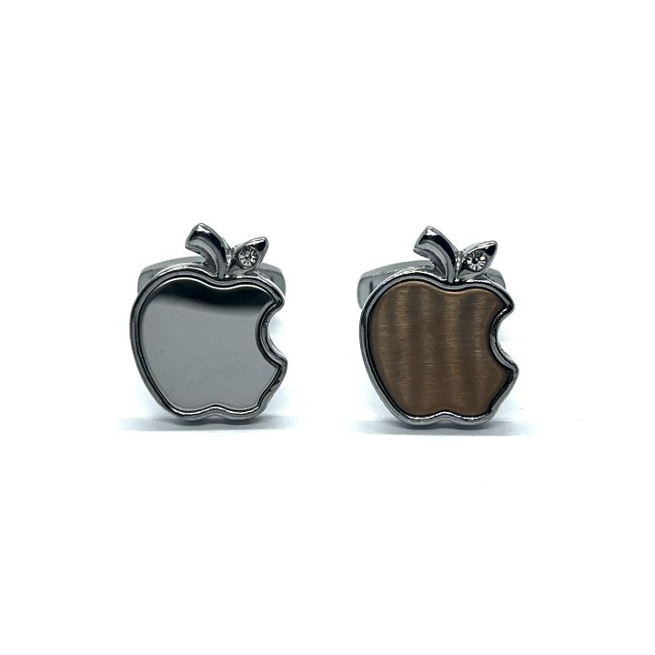Apple Design Reflecta Silver Rose Gold Cufflinks