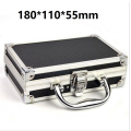 Aluminum Alloy Toolbox Accessories Storage Box Practical Aluminum Suitcase Portable Handle Small Toolbox Storage Box Easy to Use Silver & Black. 