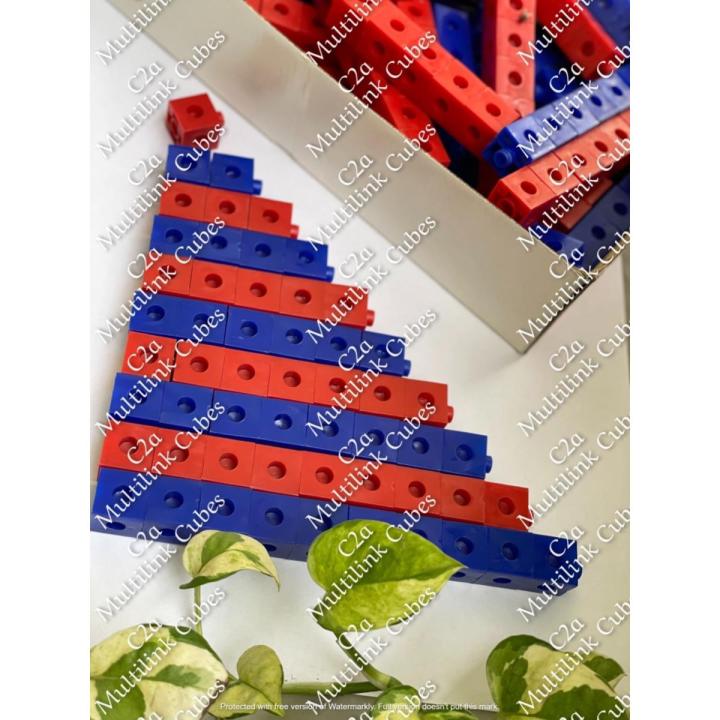 C2a-Multilink Cubes- Maths Cubes/ Interlink Cubes -NUMBER RODS-For Montessori & Maths; Counting, Patterns & Creative Play