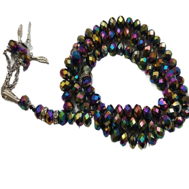 Handmade%20100%20Beads%20Crystal%20Glass%20multi%20color%20Tasbeeh%20-%20Image%203
