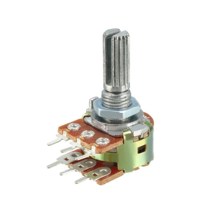 1PCS - 6Pins Stereo Volume Control Potentiometers 10K 50K 100K