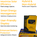 Hyrbid Sun Power Mppt Solar Charge controller 70 Amp with DC Load Connections 12/24 Volt 1200/2400 Watts. 