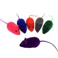 Funny Clockwork Spring Plush Mouse Toy Rubber Cat Toy Sound Flocking Rat Shape Toys Realistic Dog Cat Supplies Random Color Toys. 