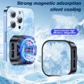 100% Quality+COD X79 Phone Cooler Magnet Gaming Radiator Wireless Portable Cooling Fan. 