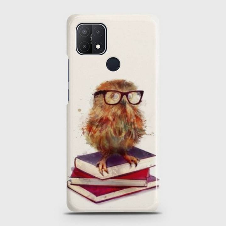Oppo A15s Cover - SkinLee HQ Hard Case - Funny Owl Little World - SKINLEE-438-1-845-646