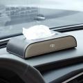 TOYOTA, HONDA, SUZUKI, KIA, Logo Car Tissue Box Beige & Black. 