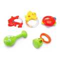 Beautiful 5 Pcs Toy Rattle Set for Kids In Multi Colors. 