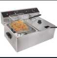 Imported Double Electric 12L Deep Fryer Stainless Steel French Fries Electric Frying Machine. 