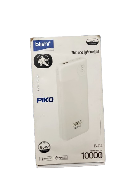 Bilishi 10000mAh Ultra Thin & Light Weight Power Bank (B-04) PD Fast Charge - White
