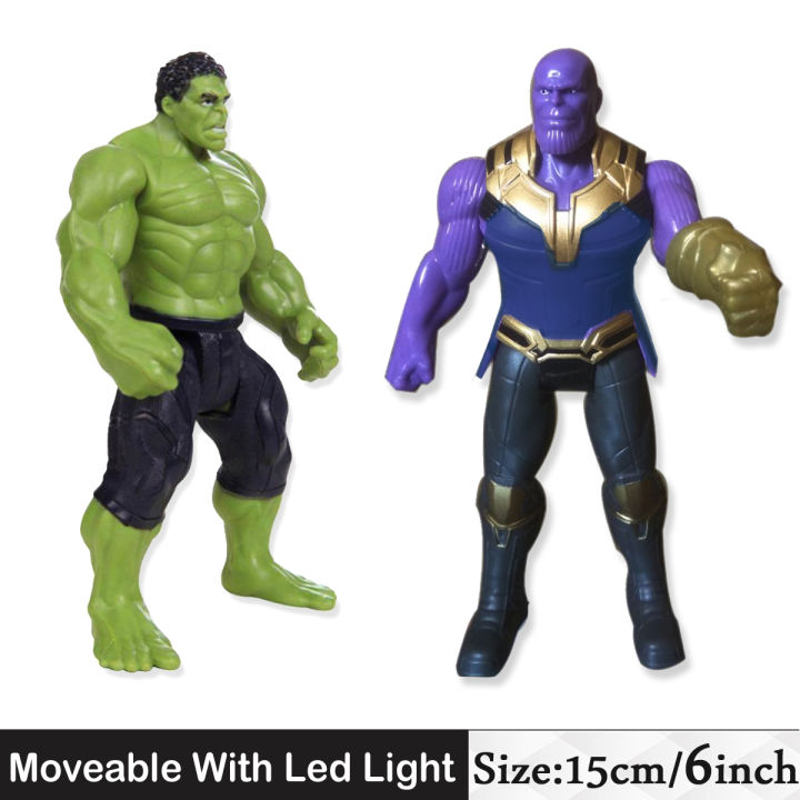 Pcs Set Avengers Marvel Hulk and Thanos Superhero Action