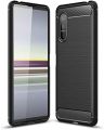 Lewies Carbon Fiber case For Sony Xperia 5 shockproof slim fit protective cover. 