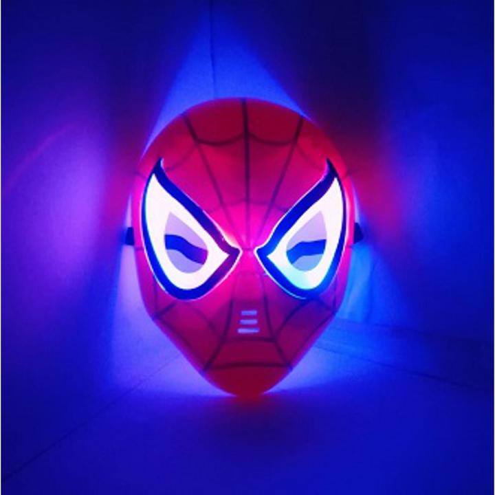 Super Hero Spiderman Toy Mask Led light Mask For Kids