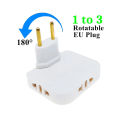 Foldable Extension Socket 180 Degree Rotations | 3 AC Outlet Power Strip Multiprise 1 Convert 3 Extension Eu Power Plug Adapter For Home. 