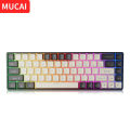 MUCAI MK680 USB Gaming Mechanical Keyboard Red Switch 68 Keys Wired Detachable Cable RGB Backlit Hot Swappable. 