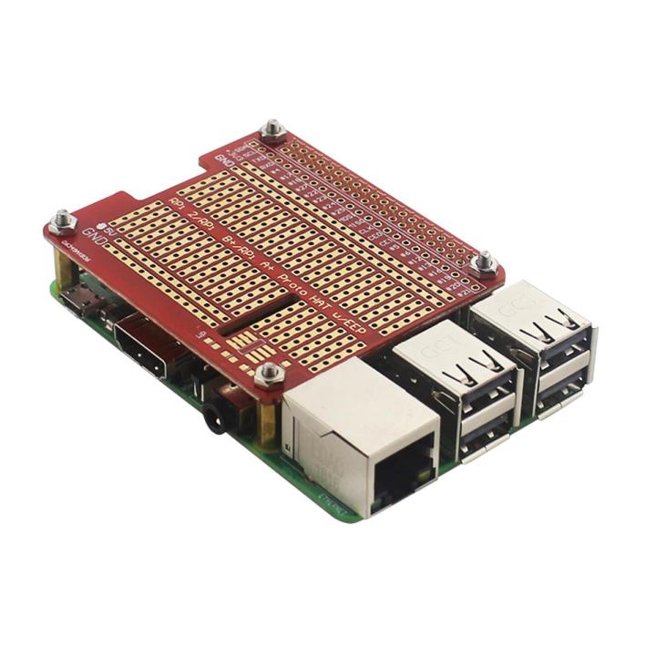 Raspberry Pi Proto HAT Shield Extension Board also for Raspberry Pi 4 Model B Red RPI GPIO Board for UNO R3 Raspberry Pi 3B+/3B
