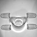 White Back Light Cover For 70 Bike With 4 White Indicator Cover For 70 Motorcycle. 
