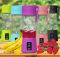USB Rechargeable Juicer Blender 6 Blades Electric Mini Portable Personal Size Juicer Cup USB Mixer Smoothie Maker | 380ml | Food Grade Water Bottle Fruit Juicer Machine (Double Click Start) Easy to Carry - Multcolor. 