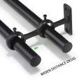 Curtain Rod Bracket, 4Pcs Double Curtain Rod Holder, Double Rod Brackets Hooks for Living Room Bedroom Curtain Rods. 