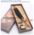 Feather Quill Dip Pen Calligraphy Pen Set with 5 Metal Nibs Natural Handcrafted Luxury Quill Pen and Ink Set Best Gift. 