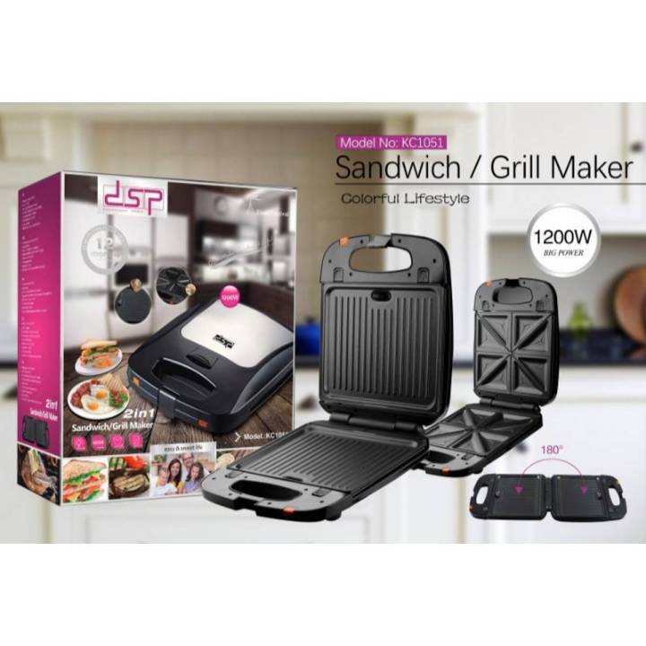 2 in 1 Grill and Sandwich maker / Sandwich Maker Toaster And Toasting / Griller