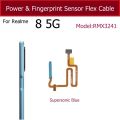 For Realme 7 5G 8 8S 5G 8i 9i Fingerprint Sensor Flex Cable Power Button Sensor Fingerprint Home Touch Sensor Flex Ribbon Parts. 