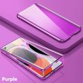 360° Protection Metal Magnetic Phone Case For Samsung Galaxy S22 23 Ultra S21 S20 FE Note 20 S10 Plus Double Sided Glass Cover. 